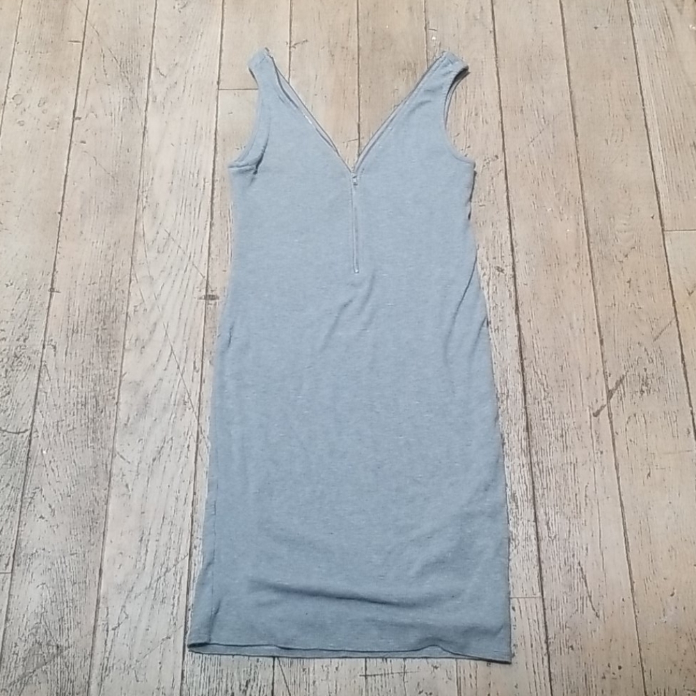 Forever 21 Grey Bodycon Ribbed Stretch Dress M